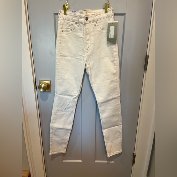 H&M NWT Off White Denim Pant Size 2 - Picture 1 of 9